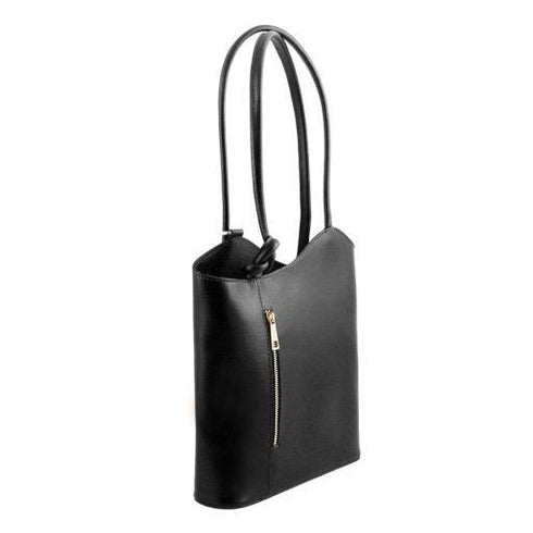 Patty - Saffiano leather convertible backpack shoulderbag
